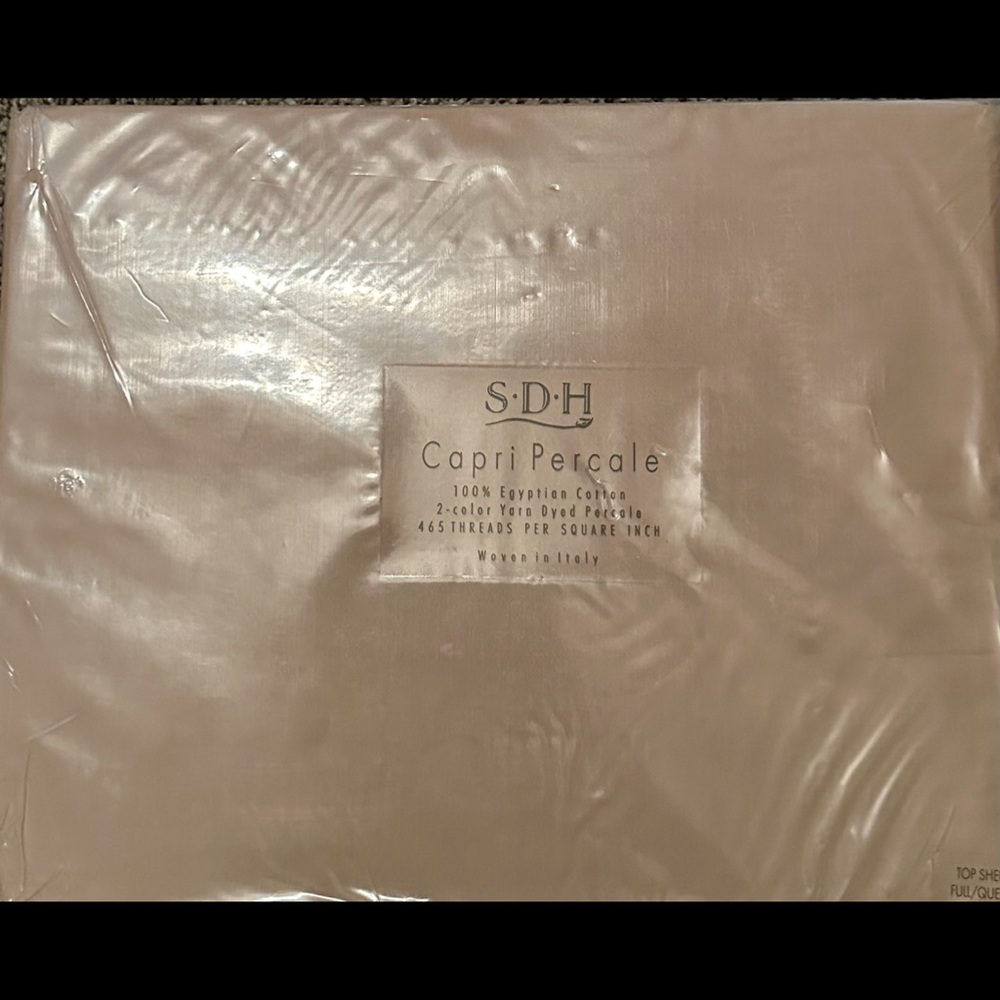 SDH Queen Flat Sheet color Honey 100% Egyptian Cotton Luxury Italian Sheets